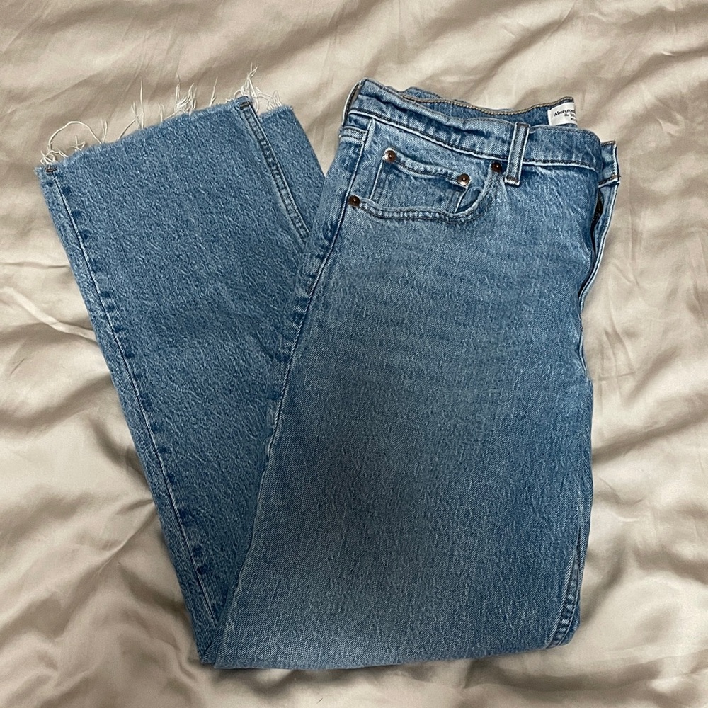 Abercrombie & Fitch Blue Straight Leg Jeans